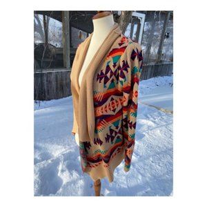 Southwestern Waterfall Cardigan Sweater Knit